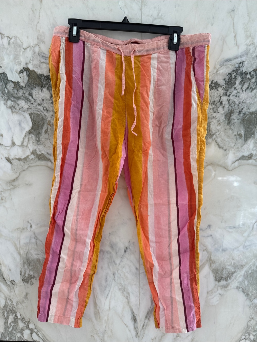 Matta Striped women’s Pants in Pink, Yellow & Orange